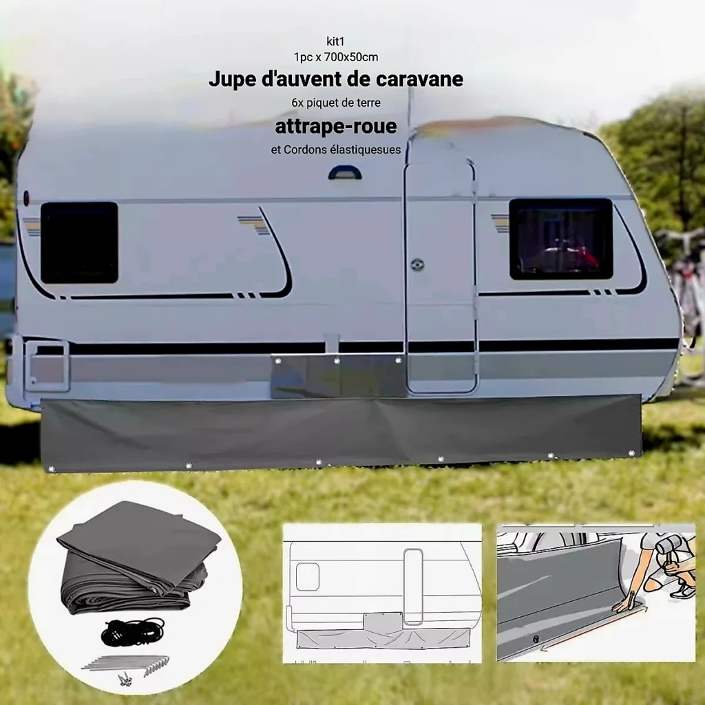 jupe de camping pour caravane